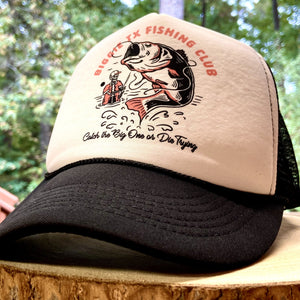 BIGGIE TX - Fishing Club Design on Big Trucker Hat - Hats - BIGGIE TX (5809576247452)