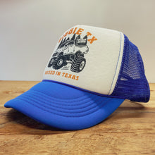 Load image into Gallery viewer, BIGGIE TX - ‚ÄúRaised in Texas&quot; Truck Original Design on Big Trucker Hat - Hats - BIGGIE TX (5996007587996)
