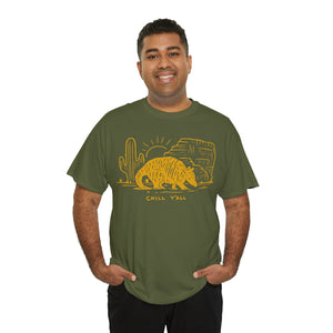 Chill Y'all Armadillo Short Sleeve T-Shirt - Texas Heat - T-Shirt - BiggieTexas