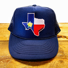 Load image into Gallery viewer, Trucker Hat with Texas Yellow Rose Patch - Hats - BIGGIETX Hats (7002194837660)
